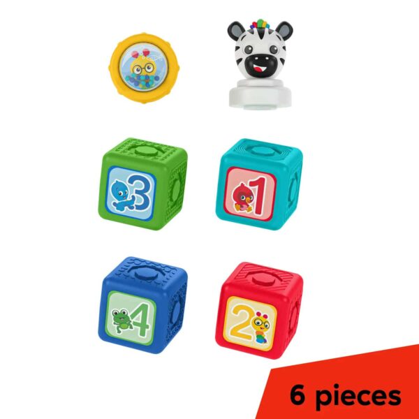 Baby Einstein Connectables 6-Piece Magnetic Activity Building Baby Blocks Toys, 6 months - Imagen 2
