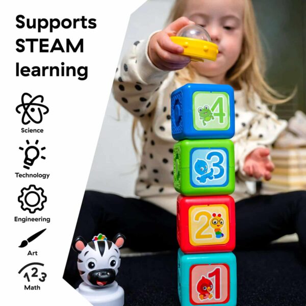 Baby Einstein Connectables 6-Piece Magnetic Activity Building Baby Blocks Toys, 6 months - Imagen 3