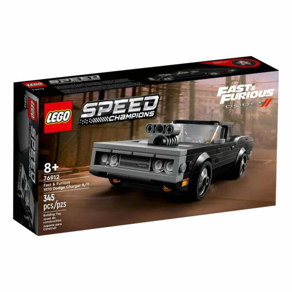 LEGO Speed Champions Fast & Furious 1970 Dodge Charger R_T 76912, Toy Muscle Car Model Kit for Kids, Collectible Set with Dominic Toretto Minifigure - Imagen 2